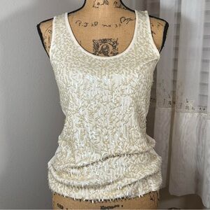 Elegant Cream Sleeveless Top